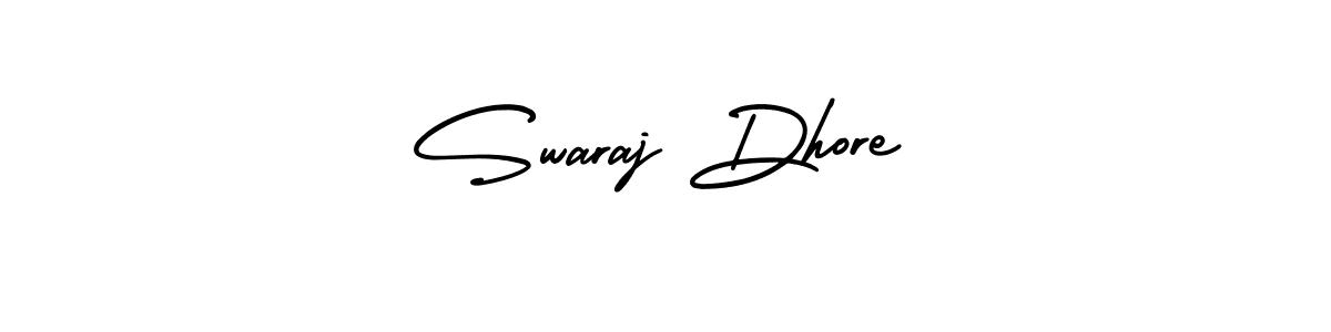 How to Draw Swaraj Dhore signature style? AmerikaSignatureDemo-Regular is a latest design signature styles for name Swaraj Dhore. Swaraj Dhore signature style 3 images and pictures png