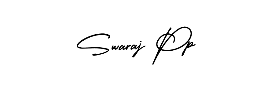 How to make Swaraj Pp name signature. Use AmerikaSignatureDemo-Regular style for creating short signs online. This is the latest handwritten sign. Swaraj Pp signature style 3 images and pictures png