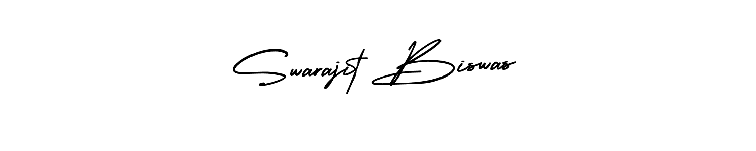 Create a beautiful signature design for name Swarajit Biswas. With this signature (AmerikaSignatureDemo-Regular) fonts, you can make a handwritten signature for free. Swarajit Biswas signature style 3 images and pictures png