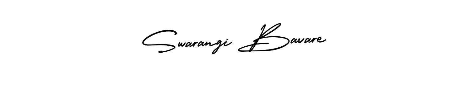 AmerikaSignatureDemo-Regular is a professional signature style that is perfect for those who want to add a touch of class to their signature. It is also a great choice for those who want to make their signature more unique. Get Swarangi Bavare name to fancy signature for free. Swarangi Bavare signature style 3 images and pictures png