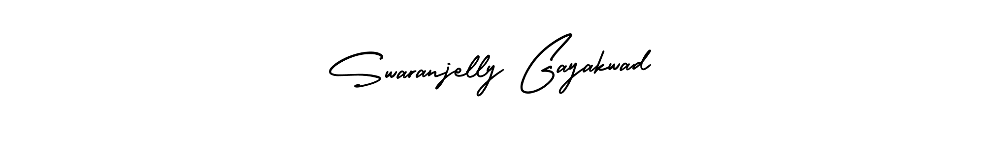 Make a short Swaranjelly Gayakwad signature style. Manage your documents anywhere anytime using AmerikaSignatureDemo-Regular. Create and add eSignatures, submit forms, share and send files easily. Swaranjelly Gayakwad signature style 3 images and pictures png