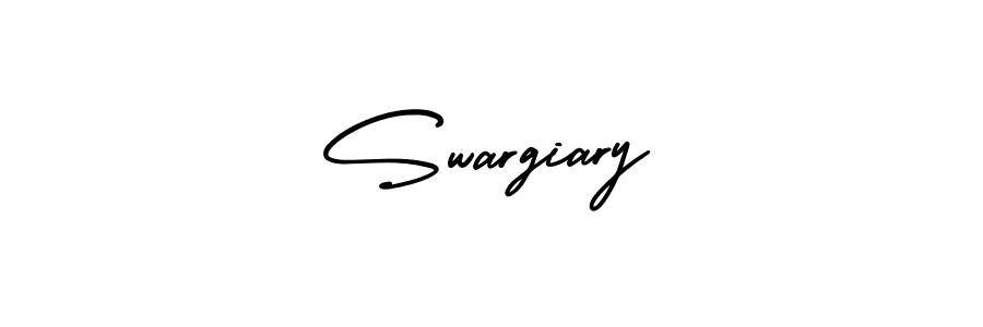 Make a beautiful signature design for name Swargiary. With this signature (AmerikaSignatureDemo-Regular) style, you can create a handwritten signature for free. Swargiary signature style 3 images and pictures png