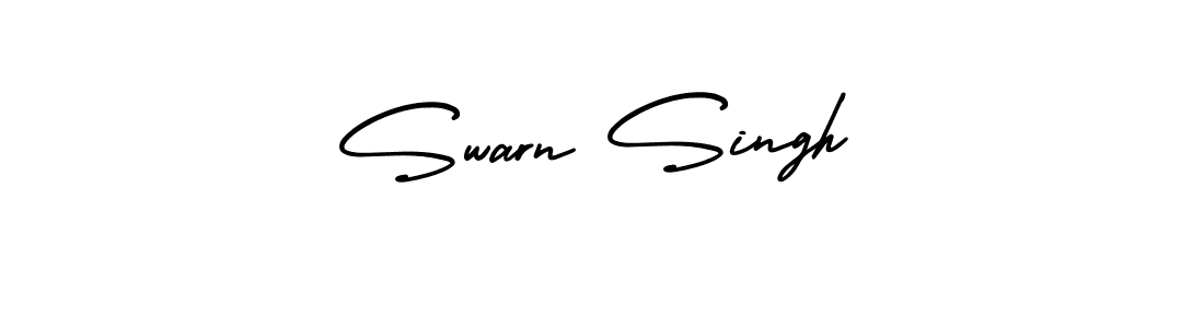 You should practise on your own different ways (AmerikaSignatureDemo-Regular) to write your name (Swarn Singh) in signature. don't let someone else do it for you. Swarn Singh signature style 3 images and pictures png
