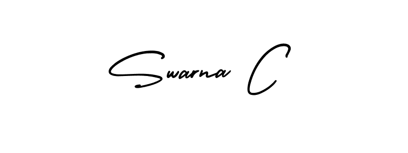How to Draw Swarna C signature style? AmerikaSignatureDemo-Regular is a latest design signature styles for name Swarna C. Swarna C signature style 3 images and pictures png
