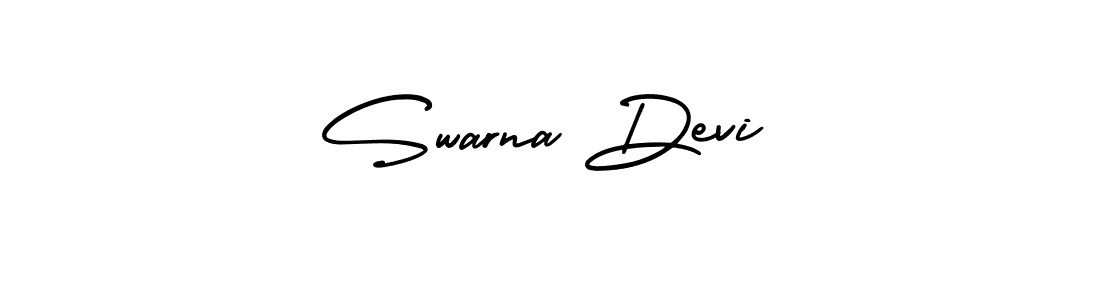 AmerikaSignatureDemo-Regular is a professional signature style that is perfect for those who want to add a touch of class to their signature. It is also a great choice for those who want to make their signature more unique. Get Swarna Devi name to fancy signature for free. Swarna Devi signature style 3 images and pictures png