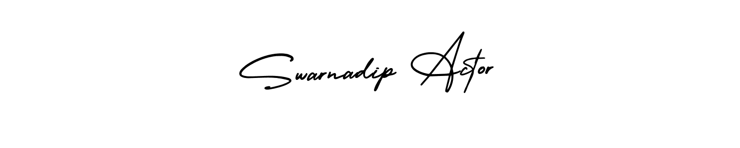How to make Swarnadip Actor signature? AmerikaSignatureDemo-Regular is a professional autograph style. Create handwritten signature for Swarnadip Actor name. Swarnadip Actor signature style 3 images and pictures png