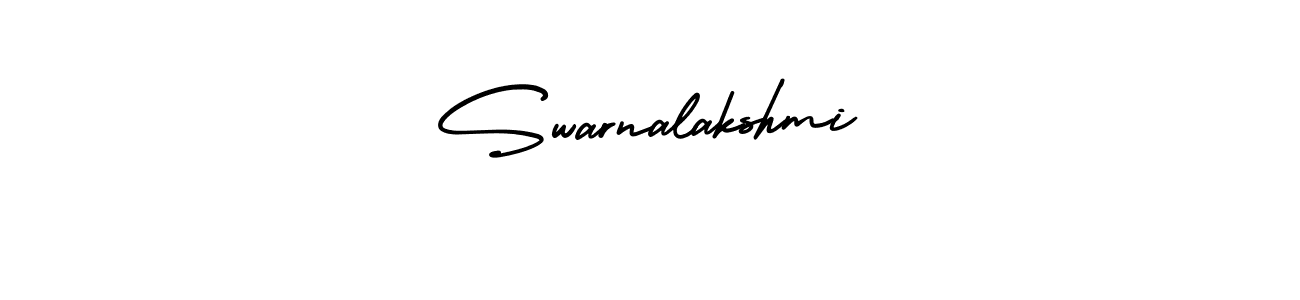 AmerikaSignatureDemo-Regular is a professional signature style that is perfect for those who want to add a touch of class to their signature. It is also a great choice for those who want to make their signature more unique. Get Swarnalakshmi name to fancy signature for free. Swarnalakshmi signature style 3 images and pictures png