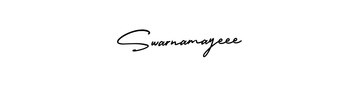 It looks lik you need a new signature style for name Swarnamayeee. Design unique handwritten (AmerikaSignatureDemo-Regular) signature with our free signature maker in just a few clicks. Swarnamayeee signature style 3 images and pictures png