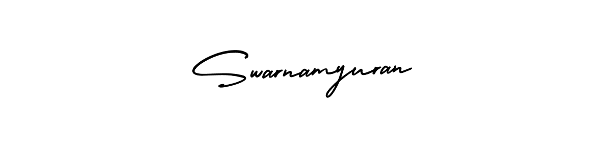 Make a beautiful signature design for name Swarnamyuran. With this signature (AmerikaSignatureDemo-Regular) style, you can create a handwritten signature for free. Swarnamyuran signature style 3 images and pictures png