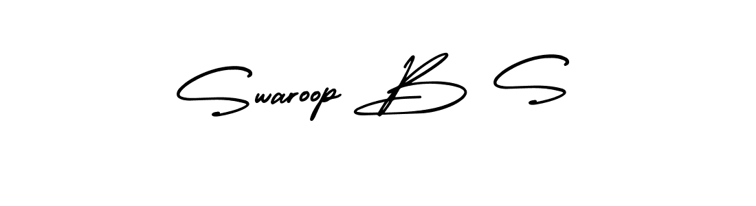 Also You can easily find your signature by using the search form. We will create Swaroop B S name handwritten signature images for you free of cost using AmerikaSignatureDemo-Regular sign style. Swaroop B S signature style 3 images and pictures png