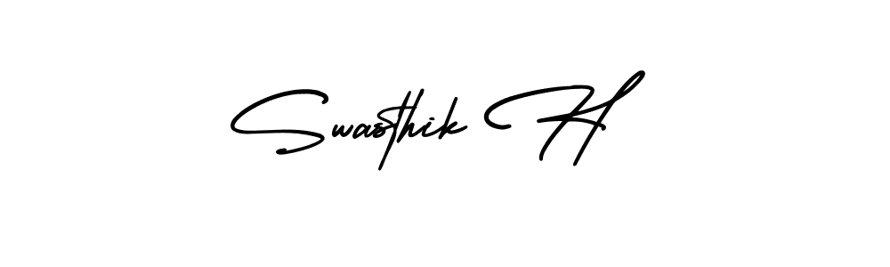 Best and Professional Signature Style for Swasthik H. AmerikaSignatureDemo-Regular Best Signature Style Collection. Swasthik H signature style 3 images and pictures png