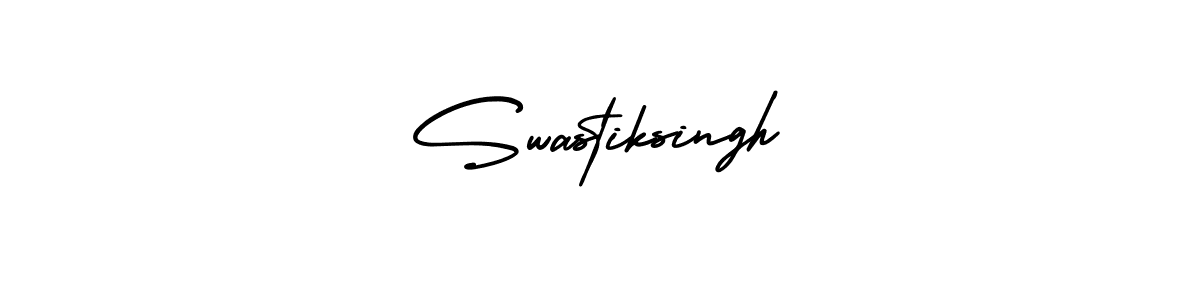 AmerikaSignatureDemo-Regular is a professional signature style that is perfect for those who want to add a touch of class to their signature. It is also a great choice for those who want to make their signature more unique. Get Swastiksingh name to fancy signature for free. Swastiksingh signature style 3 images and pictures png