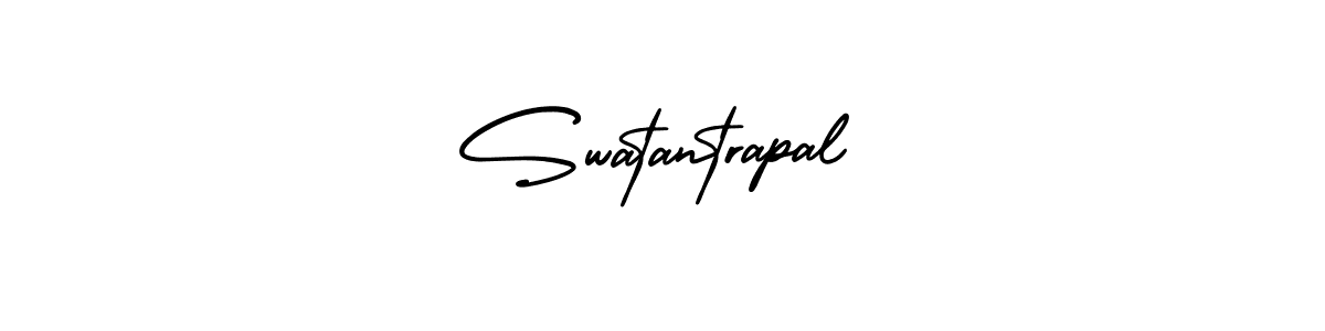 How to make Swatantrapal name signature. Use AmerikaSignatureDemo-Regular style for creating short signs online. This is the latest handwritten sign. Swatantrapal signature style 3 images and pictures png