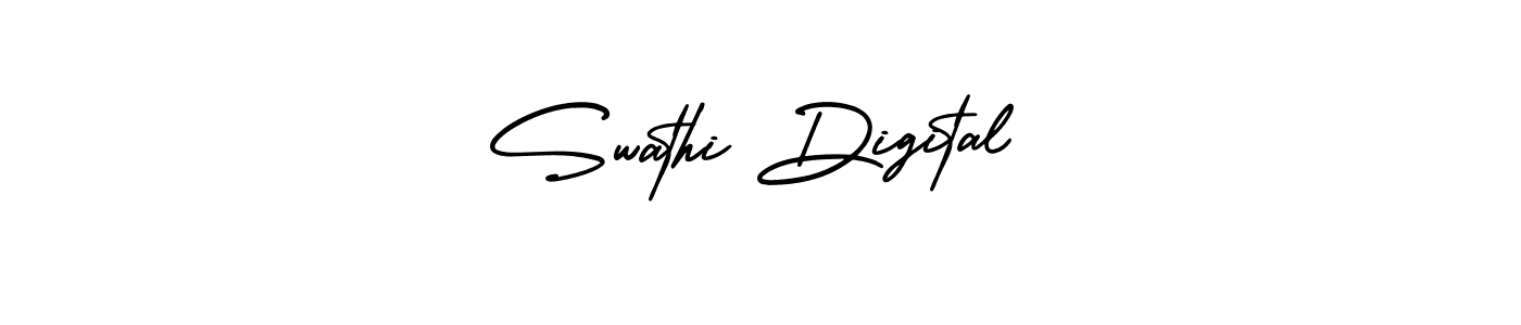 This is the best signature style for the Swathi Digital name. Also you like these signature font (AmerikaSignatureDemo-Regular). Mix name signature. Swathi Digital signature style 3 images and pictures png