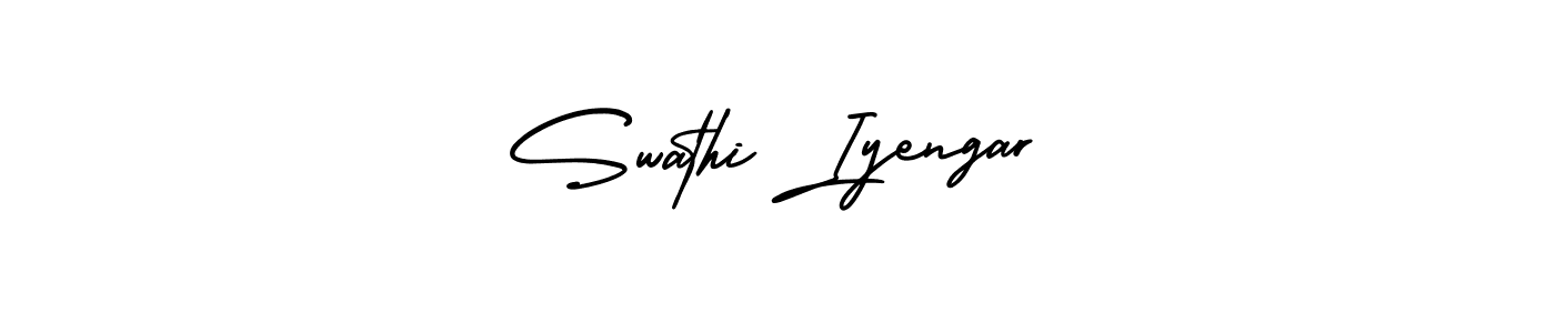 Make a beautiful signature design for name Swathi Iyengar. With this signature (AmerikaSignatureDemo-Regular) style, you can create a handwritten signature for free. Swathi Iyengar signature style 3 images and pictures png