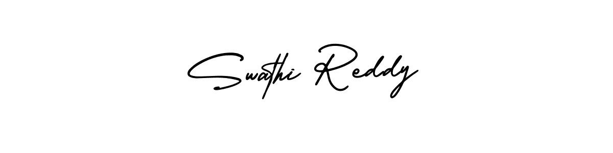 How to make Swathi Reddy name signature. Use AmerikaSignatureDemo-Regular style for creating short signs online. This is the latest handwritten sign. Swathi Reddy signature style 3 images and pictures png