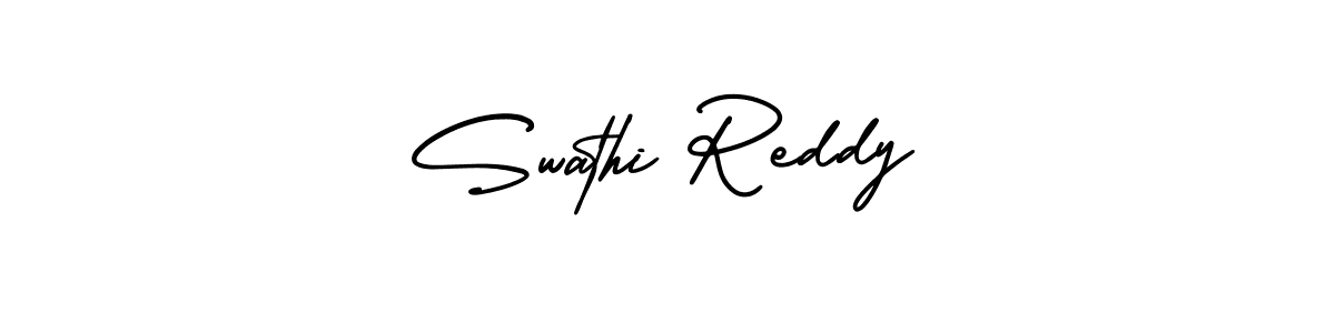 How to make Swathi Reddy name signature. Use AmerikaSignatureDemo-Regular style for creating short signs online. This is the latest handwritten sign. Swathi Reddy signature style 3 images and pictures png