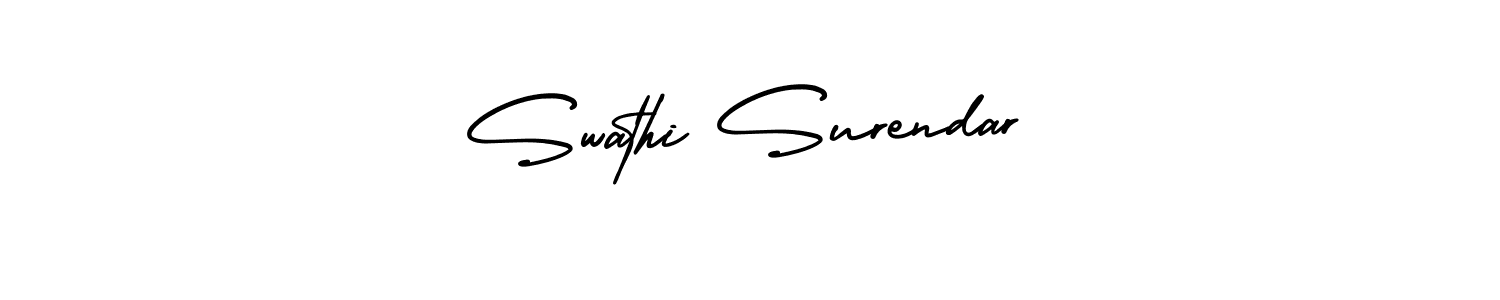 Check out images of Autograph of Swathi Surendar name. Actor Swathi Surendar Signature Style. AmerikaSignatureDemo-Regular is a professional sign style online. Swathi Surendar signature style 3 images and pictures png