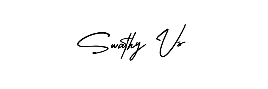 How to Draw Swathy Vs signature style? AmerikaSignatureDemo-Regular is a latest design signature styles for name Swathy Vs. Swathy Vs signature style 3 images and pictures png