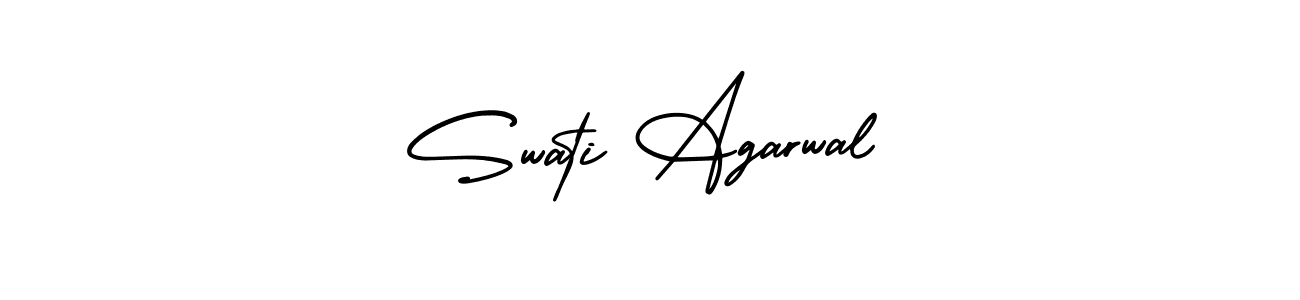 Create a beautiful signature design for name Swati Agarwal. With this signature (AmerikaSignatureDemo-Regular) fonts, you can make a handwritten signature for free. Swati Agarwal signature style 3 images and pictures png