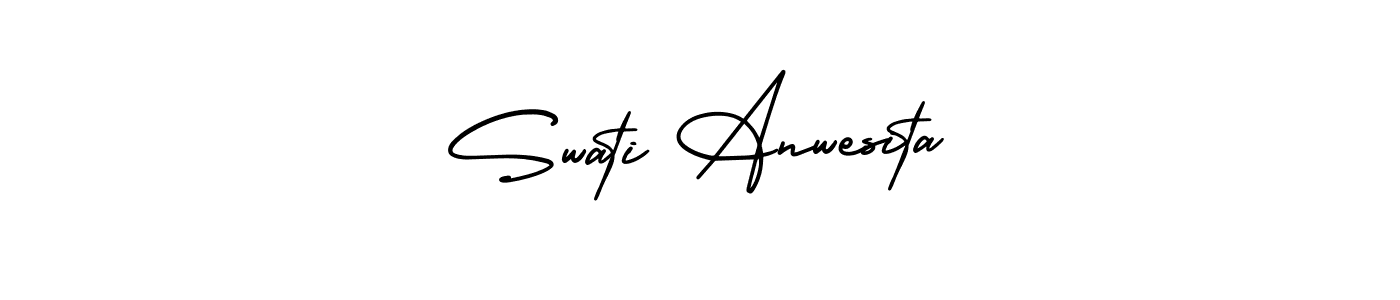 Swati Anwesita stylish signature style. Best Handwritten Sign (AmerikaSignatureDemo-Regular) for my name. Handwritten Signature Collection Ideas for my name Swati Anwesita. Swati Anwesita signature style 3 images and pictures png