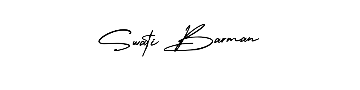 How to Draw Swati Barman signature style? AmerikaSignatureDemo-Regular is a latest design signature styles for name Swati Barman. Swati Barman signature style 3 images and pictures png