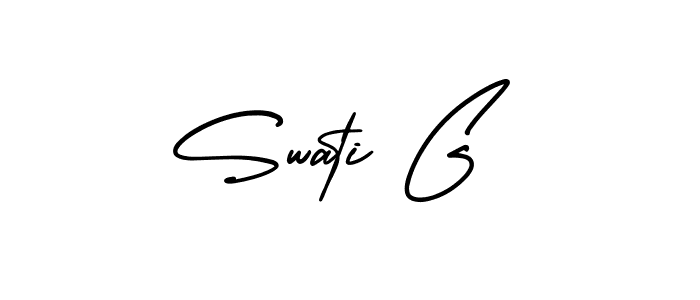 Design your own signature with our free online signature maker. With this signature software, you can create a handwritten (AmerikaSignatureDemo-Regular) signature for name Swati G. Swati G signature style 3 images and pictures png