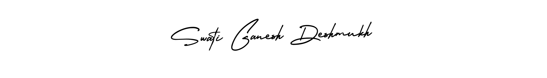 AmerikaSignatureDemo-Regular is a professional signature style that is perfect for those who want to add a touch of class to their signature. It is also a great choice for those who want to make their signature more unique. Get Swati Ganesh Deshmukh name to fancy signature for free. Swati Ganesh Deshmukh signature style 3 images and pictures png