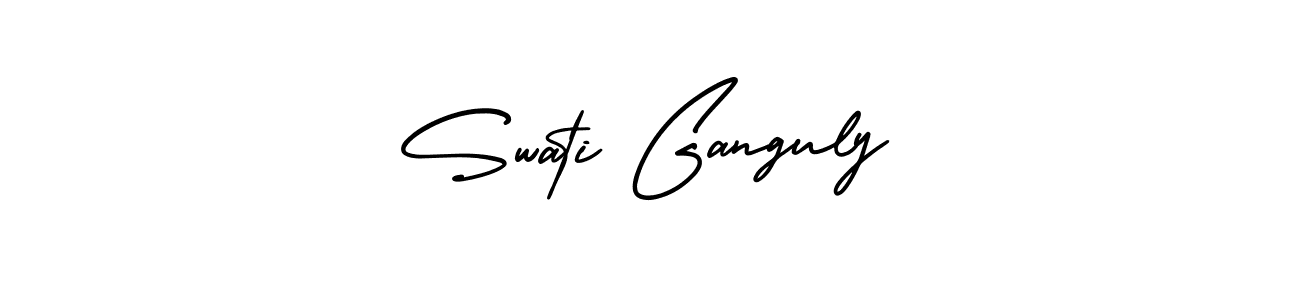 Swati Ganguly stylish signature style. Best Handwritten Sign (AmerikaSignatureDemo-Regular) for my name. Handwritten Signature Collection Ideas for my name Swati Ganguly. Swati Ganguly signature style 3 images and pictures png