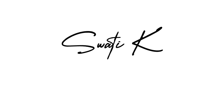 Make a beautiful signature design for name Swati K. Use this online signature maker to create a handwritten signature for free. Swati K signature style 3 images and pictures png