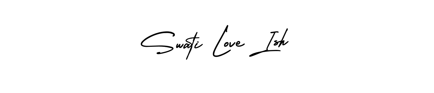 Design your own signature with our free online signature maker. With this signature software, you can create a handwritten (AmerikaSignatureDemo-Regular) signature for name Swati Love Ish. Swati Love Ish signature style 3 images and pictures png