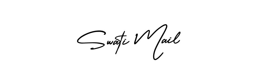 Swati Mail stylish signature style. Best Handwritten Sign (AmerikaSignatureDemo-Regular) for my name. Handwritten Signature Collection Ideas for my name Swati Mail. Swati Mail signature style 3 images and pictures png