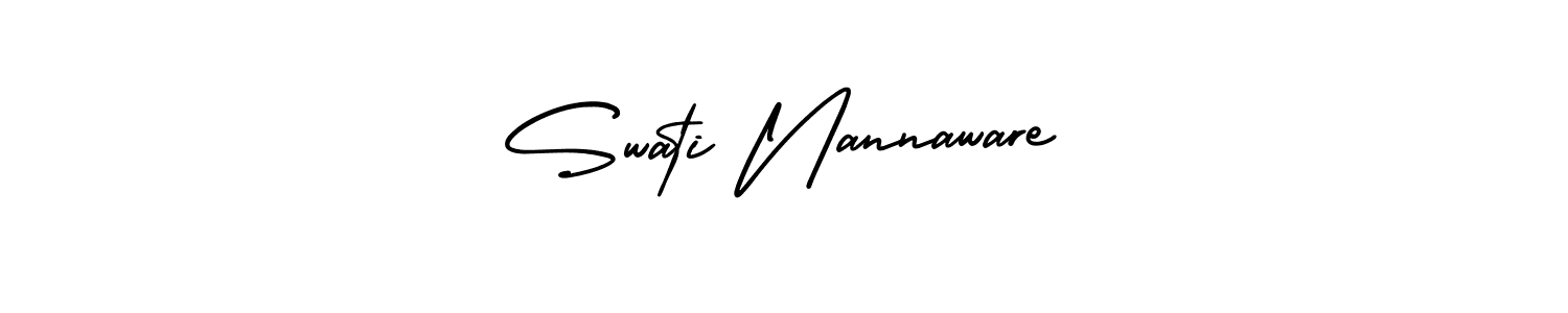 Also we have Swati Nannaware name is the best signature style. Create professional handwritten signature collection using AmerikaSignatureDemo-Regular autograph style. Swati Nannaware signature style 3 images and pictures png