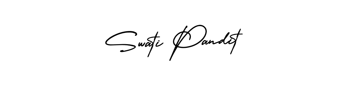 How to make Swati Pandit signature? AmerikaSignatureDemo-Regular is a professional autograph style. Create handwritten signature for Swati Pandit name. Swati Pandit signature style 3 images and pictures png