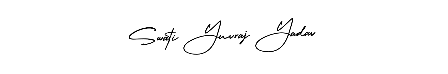 It looks lik you need a new signature style for name Swati Yuvraj Yadav. Design unique handwritten (AmerikaSignatureDemo-Regular) signature with our free signature maker in just a few clicks. Swati Yuvraj Yadav signature style 3 images and pictures png