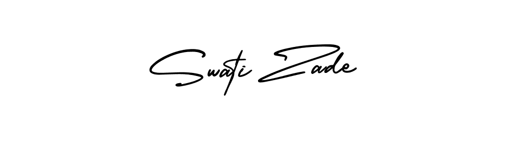 It looks lik you need a new signature style for name Swati Zade. Design unique handwritten (AmerikaSignatureDemo-Regular) signature with our free signature maker in just a few clicks. Swati Zade signature style 3 images and pictures png