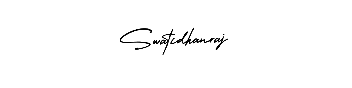 How to Draw Swatidhanraj signature style? AmerikaSignatureDemo-Regular is a latest design signature styles for name Swatidhanraj. Swatidhanraj signature style 3 images and pictures png