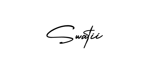 AmerikaSignatureDemo-Regular is a professional signature style that is perfect for those who want to add a touch of class to their signature. It is also a great choice for those who want to make their signature more unique. Get Swatii name to fancy signature for free. Swatii signature style 3 images and pictures png