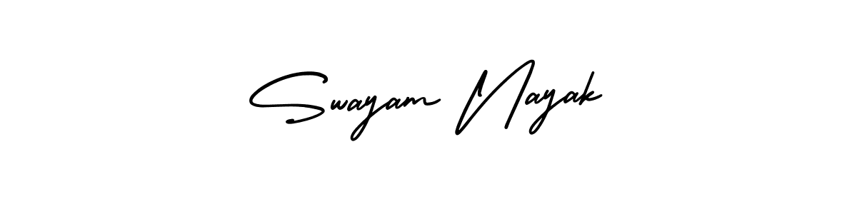 Make a beautiful signature design for name Swayam Nayak. With this signature (AmerikaSignatureDemo-Regular) style, you can create a handwritten signature for free. Swayam Nayak signature style 3 images and pictures png