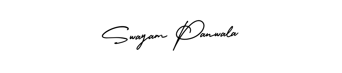 Make a beautiful signature design for name Swayam Panwala. With this signature (AmerikaSignatureDemo-Regular) style, you can create a handwritten signature for free. Swayam Panwala signature style 3 images and pictures png