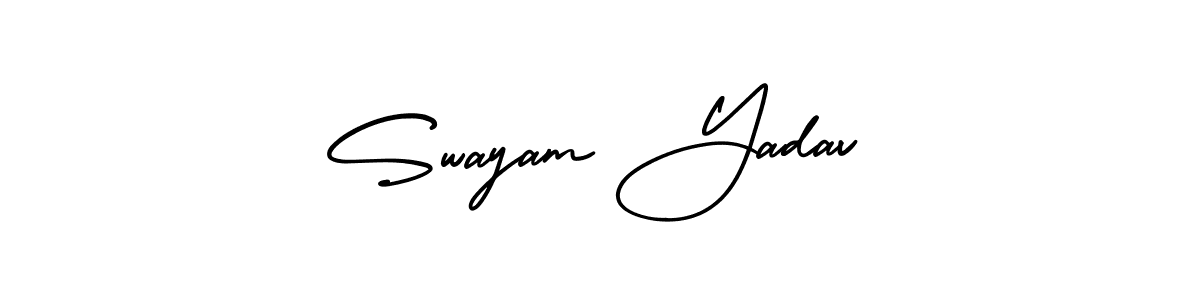 Use a signature maker to create a handwritten signature online. With this signature software, you can design (AmerikaSignatureDemo-Regular) your own signature for name Swayam Yadav. Swayam Yadav signature style 3 images and pictures png