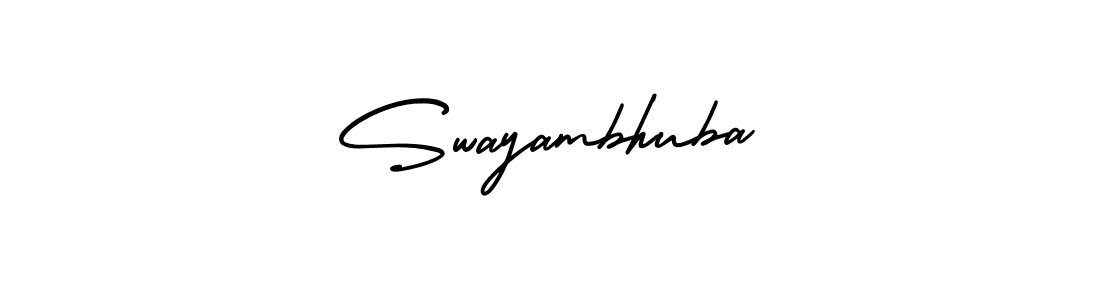 It looks lik you need a new signature style for name Swayambhuba. Design unique handwritten (AmerikaSignatureDemo-Regular) signature with our free signature maker in just a few clicks. Swayambhuba signature style 3 images and pictures png