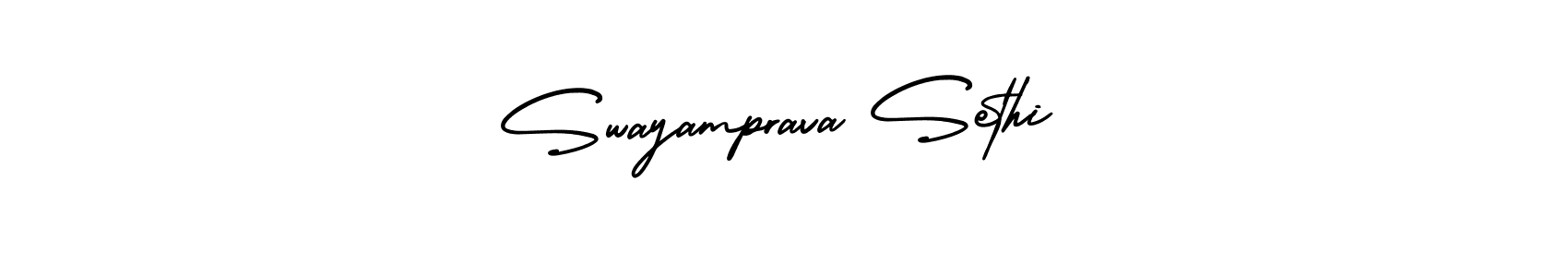 Make a beautiful signature design for name Swayamprava Sethi. With this signature (AmerikaSignatureDemo-Regular) style, you can create a handwritten signature for free. Swayamprava Sethi signature style 3 images and pictures png