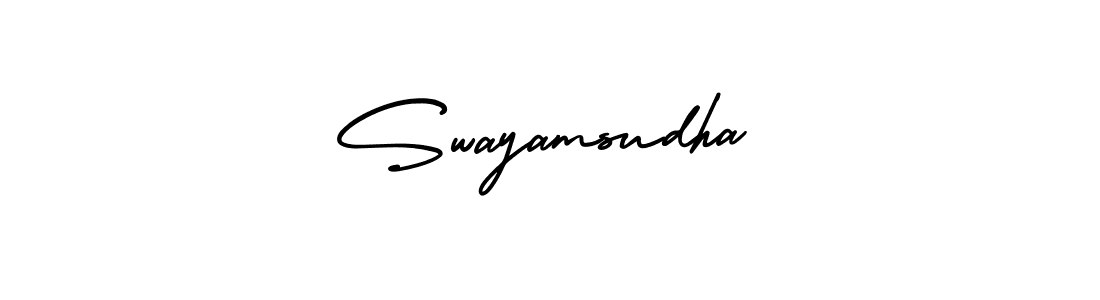 Use a signature maker to create a handwritten signature online. With this signature software, you can design (AmerikaSignatureDemo-Regular) your own signature for name Swayamsudha. Swayamsudha signature style 3 images and pictures png