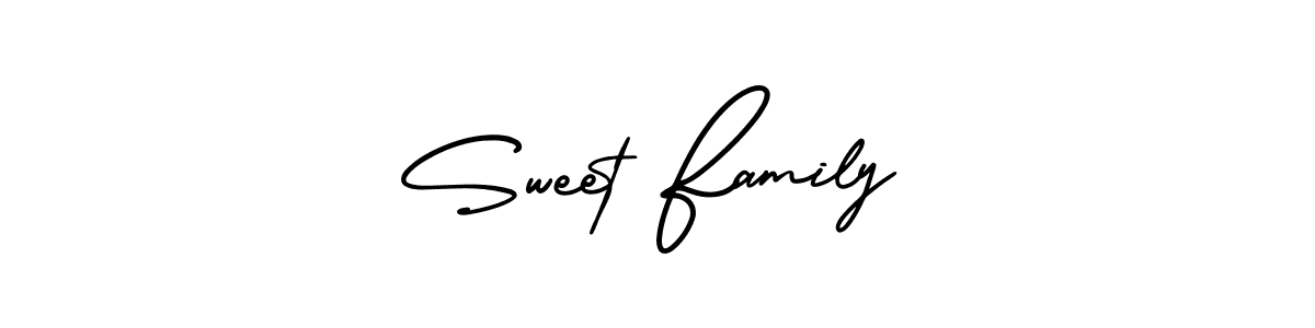 You should practise on your own different ways (AmerikaSignatureDemo-Regular) to write your name (Sweet Family) in signature. don't let someone else do it for you. Sweet Family signature style 3 images and pictures png