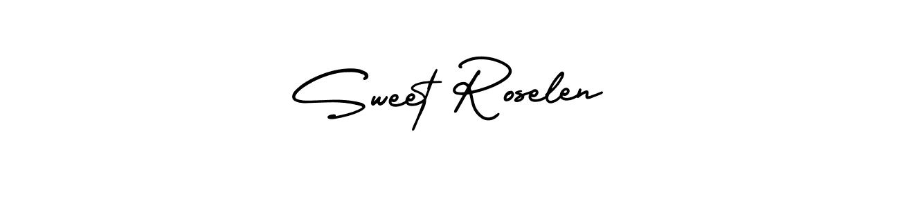 Use a signature maker to create a handwritten signature online. With this signature software, you can design (AmerikaSignatureDemo-Regular) your own signature for name Sweet Roselen. Sweet Roselen signature style 3 images and pictures png
