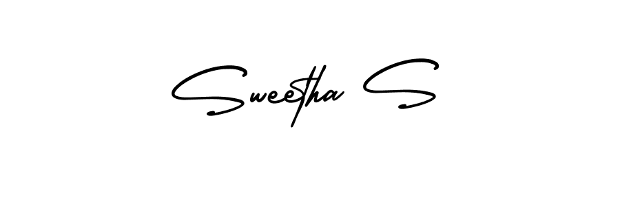 Sweetha S stylish signature style. Best Handwritten Sign (AmerikaSignatureDemo-Regular) for my name. Handwritten Signature Collection Ideas for my name Sweetha S. Sweetha S signature style 3 images and pictures png