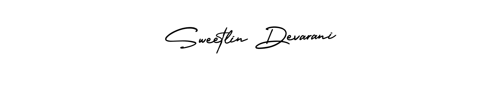 Sweetlin Devarani stylish signature style. Best Handwritten Sign (AmerikaSignatureDemo-Regular) for my name. Handwritten Signature Collection Ideas for my name Sweetlin Devarani. Sweetlin Devarani signature style 3 images and pictures png