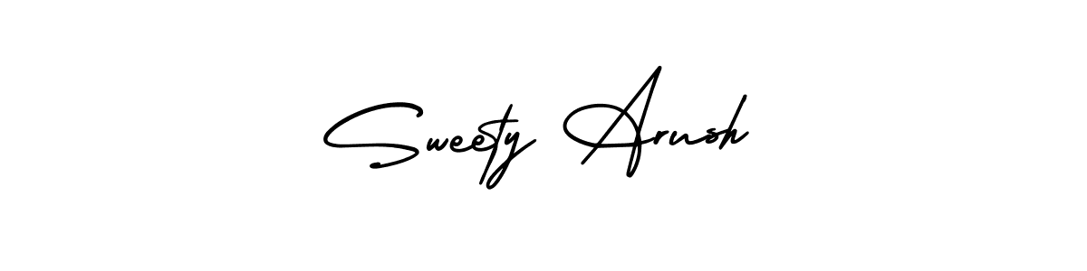 How to make Sweety Arush name signature. Use AmerikaSignatureDemo-Regular style for creating short signs online. This is the latest handwritten sign. Sweety Arush signature style 3 images and pictures png