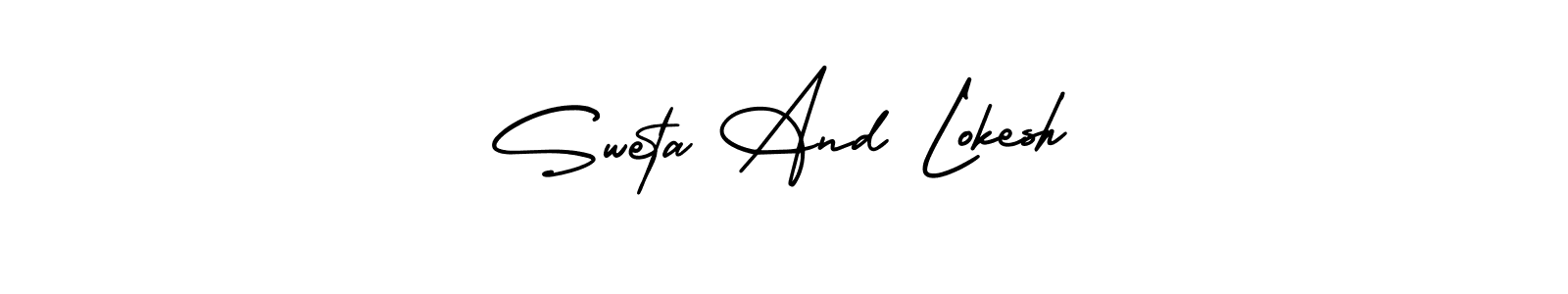 Best and Professional Signature Style for Sweta And Lokesh. AmerikaSignatureDemo-Regular Best Signature Style Collection. Sweta And Lokesh signature style 3 images and pictures png